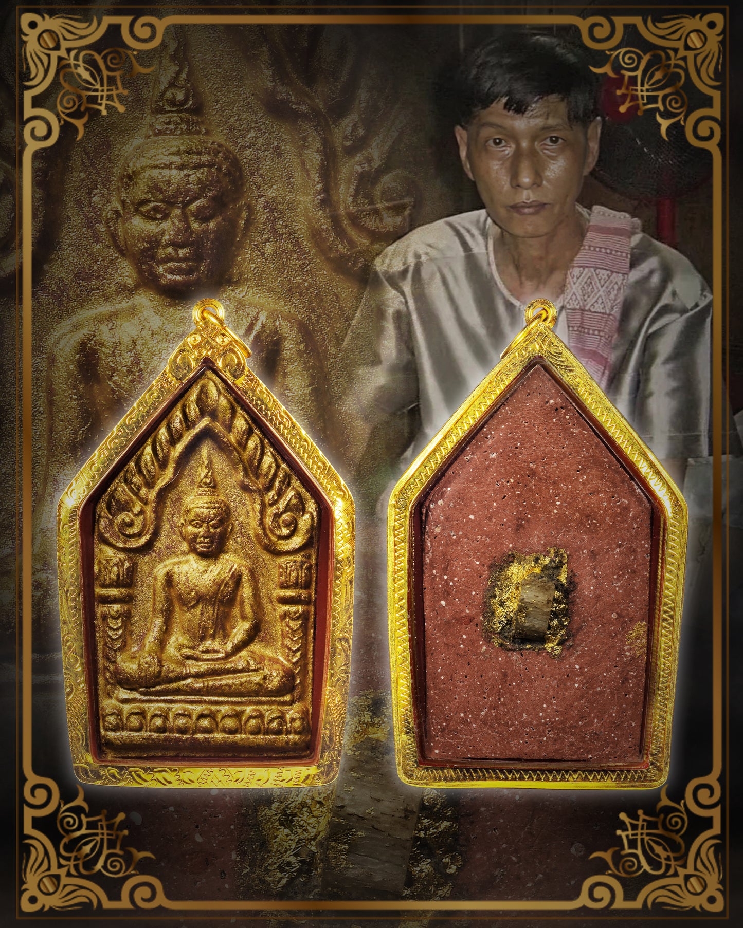 阿赞wala · 金面母子骨坤平佛 2543