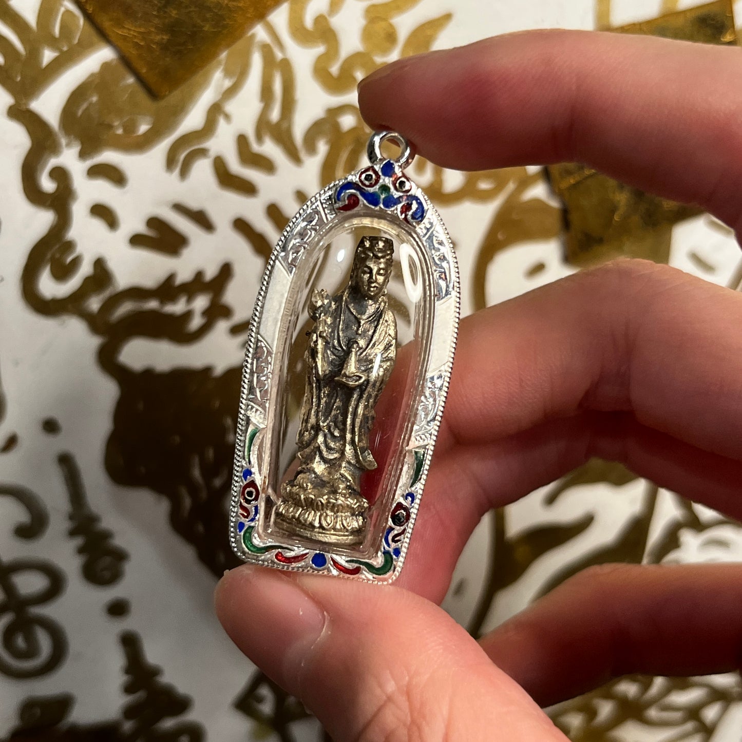 龙婆通蜀 · 消业障 救世宝瓶观音 2518（纯银）