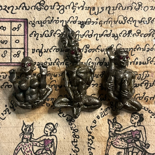 阿赞奥 · 创世三件套（纯银满刻符）