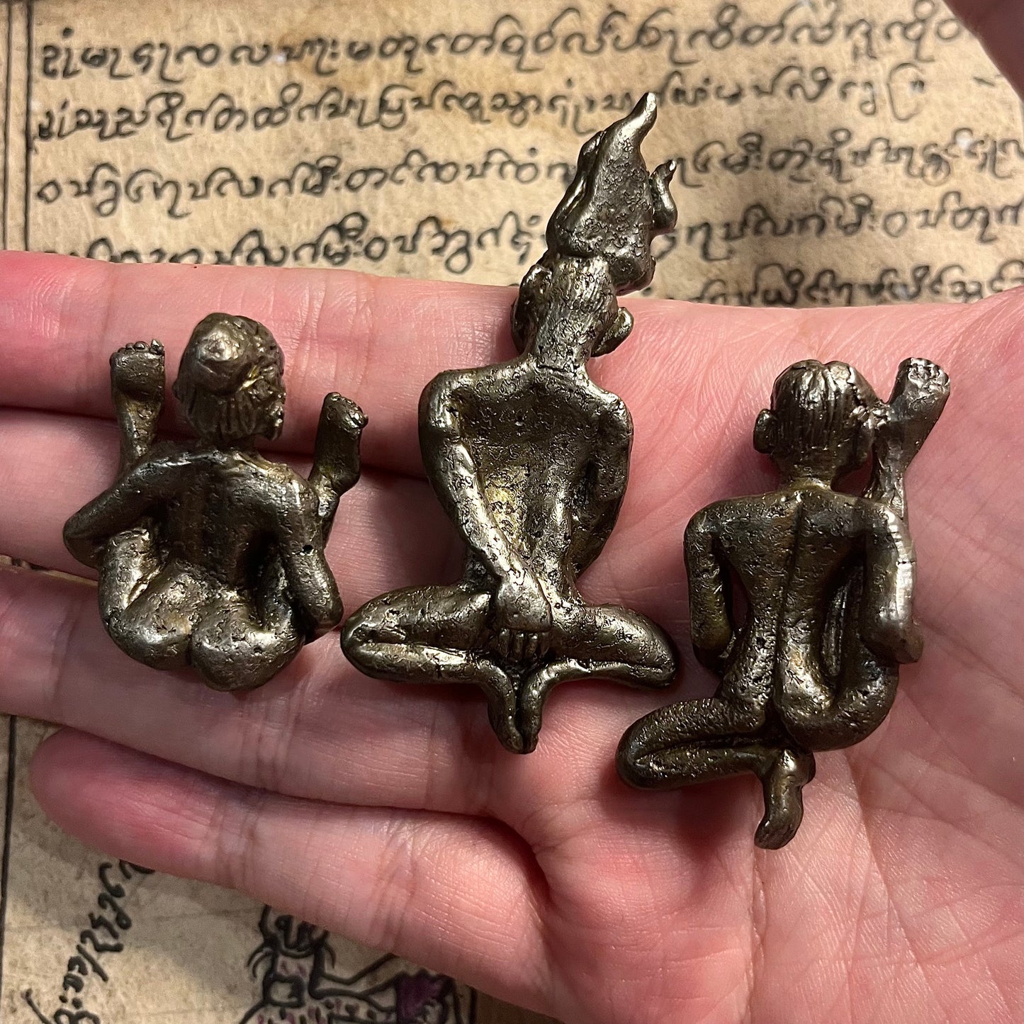 阿赞奥 · 创世三件套（纯银满刻符）