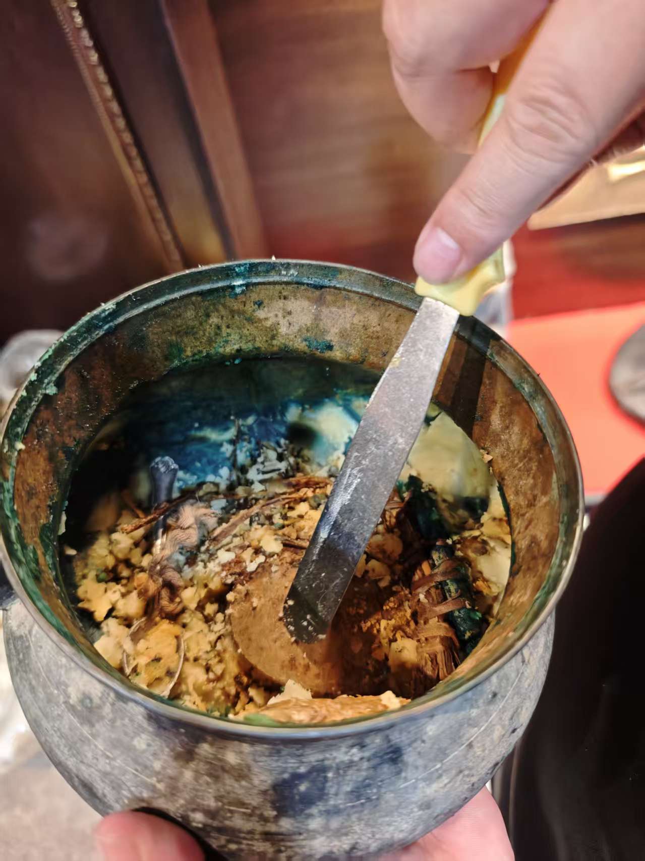 普西顿/龙婆川 · 喜鹊啄食蜜膏