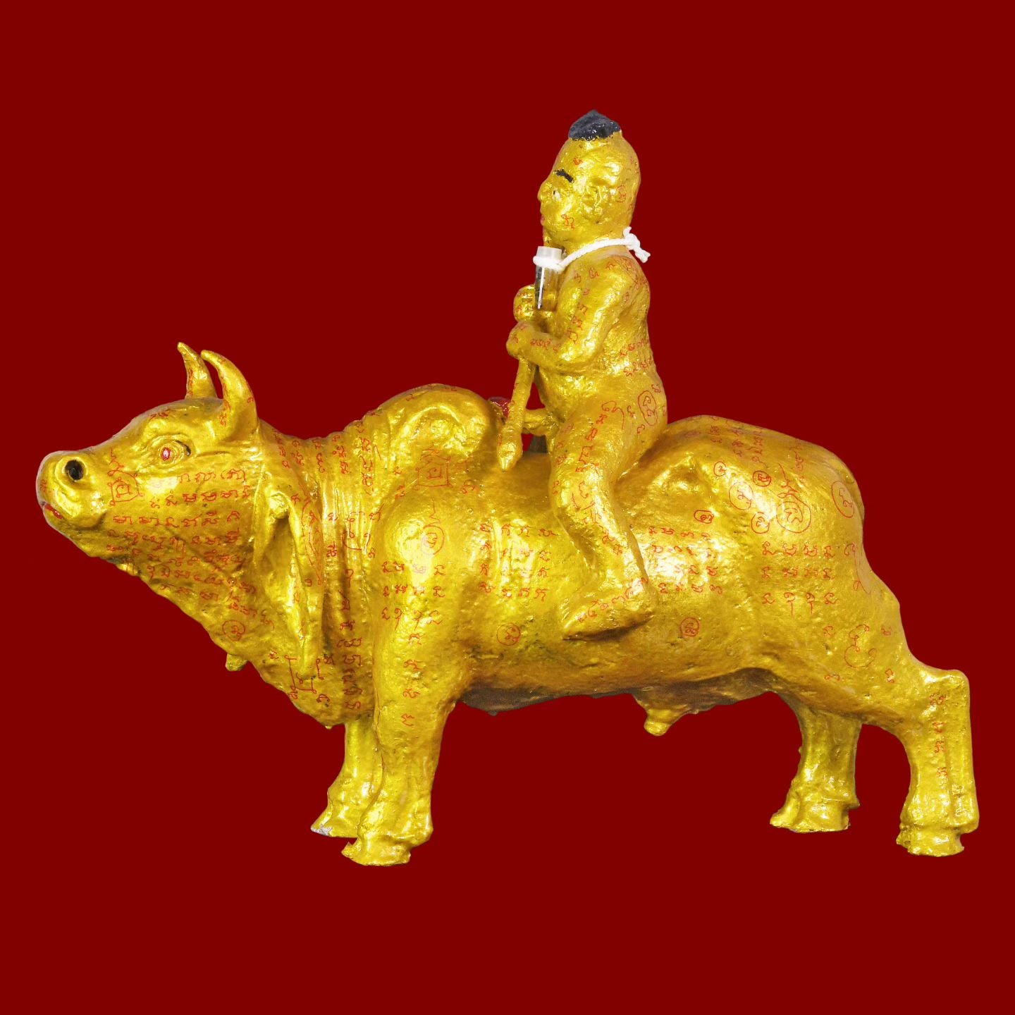 阿赞魔敌 · 手模骑牛古曼童供奉型