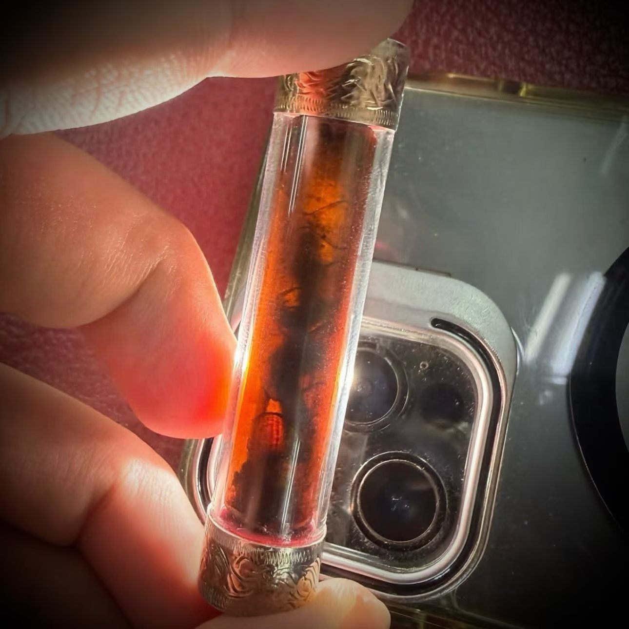 阿赞并 · 早期“玛哈瑟缇”蟒蛇皮符管